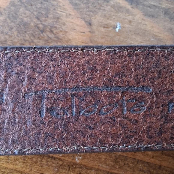 Talbots Vintage Western Brown Leather Belt with Silver Buckle - Picture 7 of 12